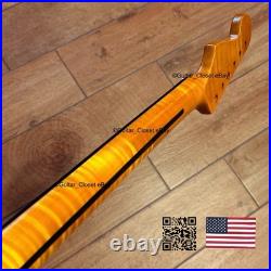 12 Radius Flame Maple Rosewood Strat Neck Gloss Fits Fender & Warmoth fSRC