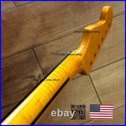 12 Radius Flame Maple Rosewood Strat Stratocaster Neck Fits Warmoth Fender fSRB