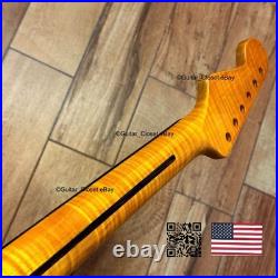 12 Radius Flame Maple Rosewood Strat Stratocaster Neck Fits Warmoth Fender fSRE