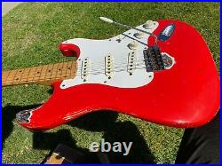 1957 Fender Stratocaster Fiesta Red Maple Neck Vintage with Original Tweed Case