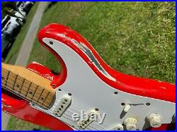 1957 Fender Stratocaster Fiesta Red Maple Neck Vintage with Original Tweed Case