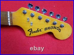 1972 Fender Music Bronco guitar neck with Rosewood fingerboard