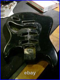 1973 Fender Stratocaster Black over Oly White U Neck 2JAN73 Neck Date 7lbs 12oz