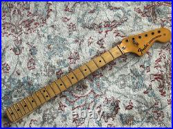 1974 Fender Stratocaster guitar neck maple