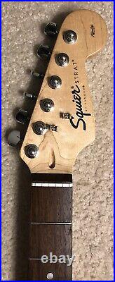 1998 Rare 22 Fret Squier Stratocaster Neck Rosewood Excellent Conditon