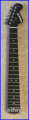 2004 Fender Starcaster Stratocaster Rosewood Neck Black Headstock MINT