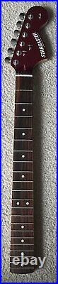 2005 Fender Starcaster Stratocaster Rosewood Neck withRed Metallic Headstock RARE