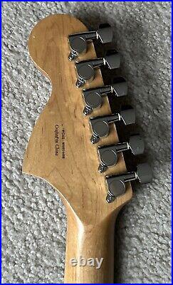 2005 Fender Starcaster Stratocaster Rosewood Neck withRed Metallic Headstock RARE