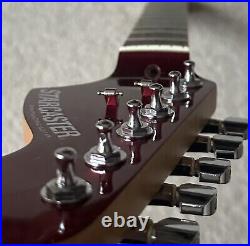 2005 Fender Starcaster Stratocaster Rosewood Neck withRed Metallic Headstock RARE