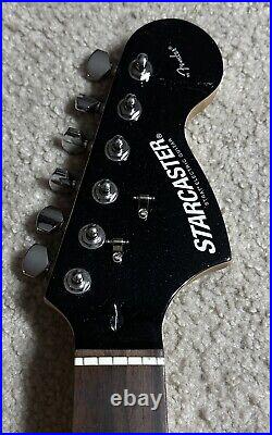 2007 Fender Starcaster Stratocaster Rosewood Neck Black Headstock EXCELLENT