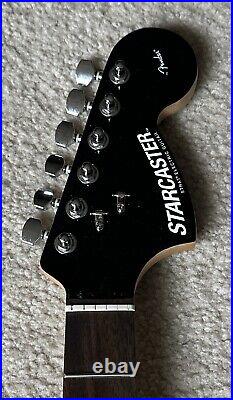 2008 Fender Starcaster Stratocaster Rosewood Neck Black Headstock NEAR MINT