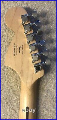 2008 Fender Starcaster Stratocaster Rosewood Neck Black Headstock NICE