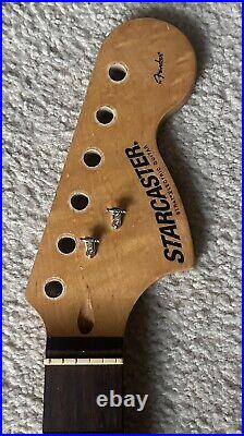 2008 Rosewood Fender Starcaster Stratocaster Neck 70's Style Headstock FLAMED 2008 Rosewood Fender Starcaster Stratocaster Neck 70's Style Headstock FLAMED