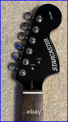 2009 Fender Starcaster Stratocaster Rosewood Neck Black Headstock EXCELLENT