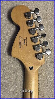 2009 Fender Starcaster Stratocaster Rosewood Neck Black Headstock EXCELLENT