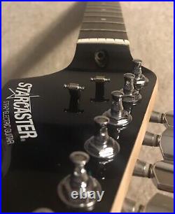 2010 Fender Starcaster Stratocaster Rosewood Neck Black Headstock EXCELENT