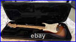 2016 Fender Standard Stratocaster MIM Sunburst Maple Neck + SKB Case Clean