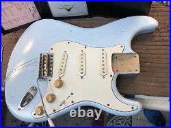 66 Sonic Blue Custom Parts Stratocaster JOURNEYMAN Faded Relic body Aged neck
