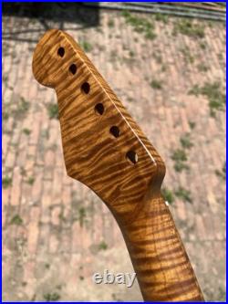 AAAAA 22Frets Fender Strat Matte Roasted Flame Maple Electric guitar neck 25.5in AAAAA 22Frets Fender Strat Matte Roasted Flame Maple Electric guitar neck 25.5in