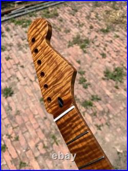 AAAAA 22Frets Fender Strat Matte Roasted Flame Maple Electric guitar neck 25.5in AAAAA 22Frets Fender Strat Matte Roasted Flame Maple Electric guitar neck 25.5in