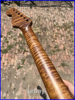 AAAAA 22Frets Fender Strat Matte Roasted Flame Maple Electric guitar neck 25.5in AAAAA 22Frets Fender Strat Matte Roasted Flame Maple Electric guitar neck 25.5in