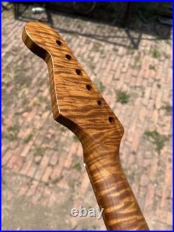 AAAAA 22Frets Fender Strat Matte Roasted Flame Maple Electric guitar neck 25.5in AAAAA 22Frets Fender Strat Matte Roasted Flame Maple Electric guitar neck 25.5in