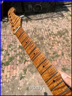 AAAAA 22Frets Fender Strat Matte Roasted Flame Maple Electric guitar neck 25.5in AAAAA 22Frets Fender Strat Matte Roasted Flame Maple Electric guitar neck 25.5in