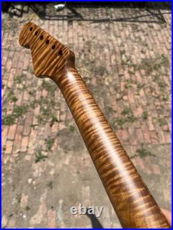 AAAAA 22Frets Fender Strat Matte Roasted Flame Maple Electric guitar neck 25.5in AAAAA 22Frets Fender Strat Matte Roasted Flame Maple Electric guitar neck 25.5in