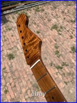 AAAA Pulley 22Fret Fender Strat Satin Roasted Flame Maple Electric guitar neck AAAA Pulley 22Fret Fender Strat Satin Roasted Flame Maple Electric guitar neck