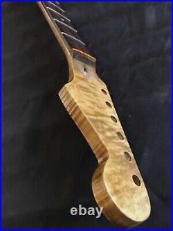 A Stock Handmade Flame Maple Strat Stratocaster Neck Nature