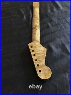 A Stock Handmade Flame Maple Strat Stratocaster Neck Nature