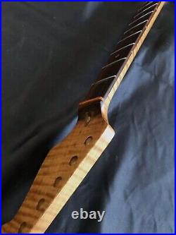 A Stock Handmade Roasted Flame Maple Strat Stratocaster Neck Nature