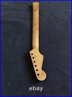 A Stock Handmade Roasted Flame Maple Strat Stratocaster Neck Nature