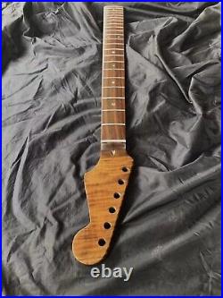 A Stock Handmade Roasted Flame Maple Strat Stratocaster Neck Nature