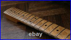 Aged Musikraft Strat Neck 4A Birdseye Relic Lic. Fender Stratocaster Fits MJT