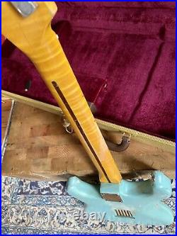 Custom Relic Fender Strat / PartsCaster, Flamed Mpl Neck Daphne Blue Pro Set Up