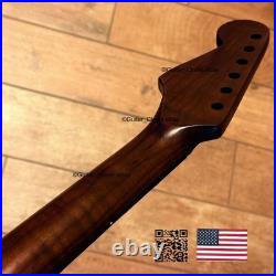 Dark Roasted Flame Maple Rosewood Strat Neck Fits Warmoth & Fender Bodies SDA