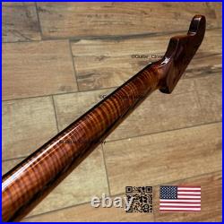 Dark Roasted Flame Maple Rosewood Strat Neck Fits Warmoth & Fender Bodies dSR2A