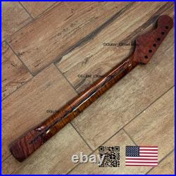 Dark Roasted Flame Maple Rosewood Strat Neck Fits Warmoth & Fender Bodies dSR2A