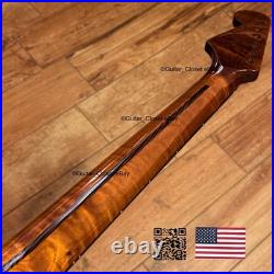 Dark Roasted Flame Maple Rosewood Strat Neck Fits Warmoth & Fender Bodies dSR2B