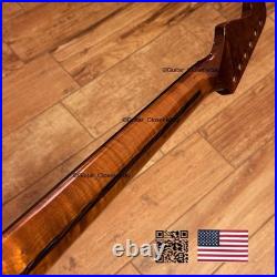 Dark Roasted Flame Maple Rosewood Strat Neck Fits Warmoth & Fender Bodies dSR2B