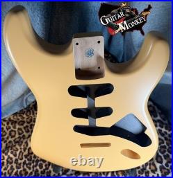 Dessert Sand Satin Nitro Replacement Strat American Alder with Shielding 4.38lbs