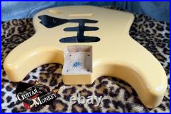 Dessert Sand Satin Nitro Replacement Strat American Alder with Shielding 4.38lbs