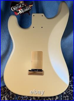 Dessert Sand Satin Nitro Replacement Strat American Alder with Shielding 4.38lbs
