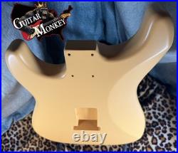 Dessert Sand Satin Nitro Replacement Strat American Alder with Shielding 4.38lbs
