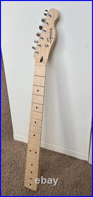 Electric Guitar Neck Maple Fender Tele Squier Pristine Loaded With Tuners Clean Electric Guitar Neck Maple Fender Tele Squier Pristine Loaded With Tuners Clean