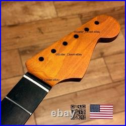 Fat C Vintage 21 Fret Roasted Maple Rosewood Strat Neck Fits Fender Warmoth vSR2