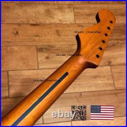 Fat C Vintage 21 Fret Roasted Maple Rosewood Strat Neck Fits Fender Warmoth vSR2
