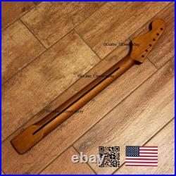 Fat C Vintage 21 Fret Roasted Maple Rosewood Strat Neck Fits Fender Warmoth vSR2