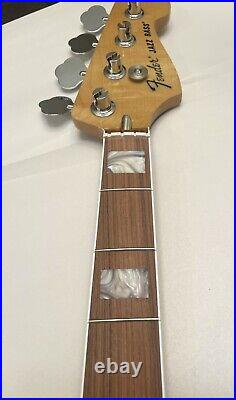 Fender 70's Jazz Bass Neck Block Inlay Pau Ferro With Tuners Very Lightly Used